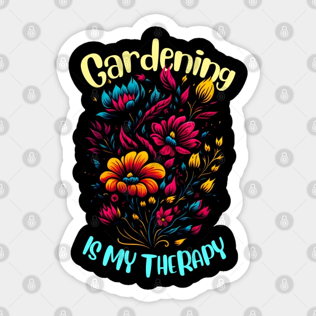 Gardening is my therapy Sticker by T-shirt US